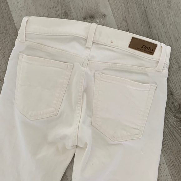 Polo Ralph Lauren Tompkins Skinny Crop White Jean raw size 26 nautical summer - Picture 4 of 16